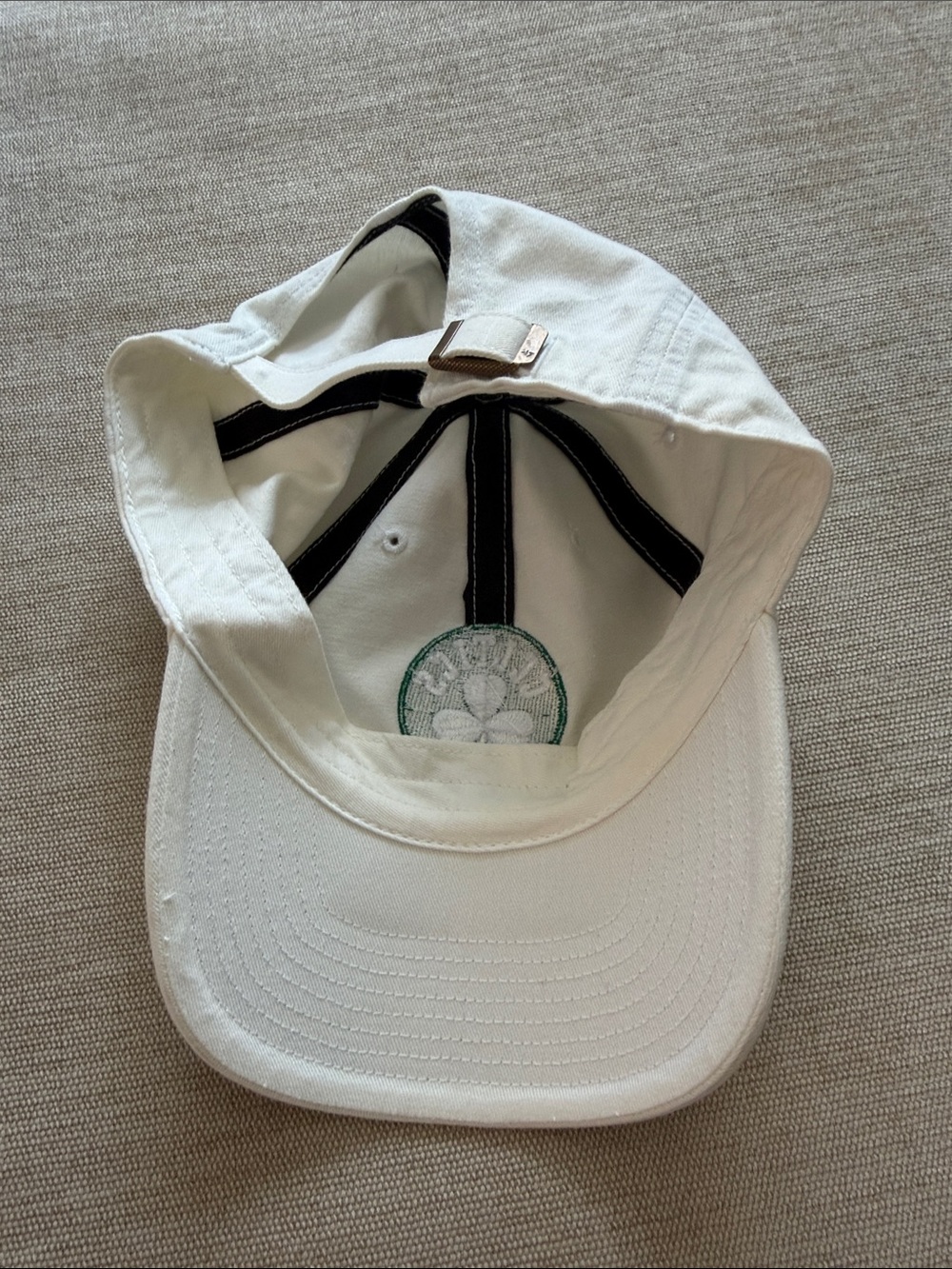 ‘47 Boston Celtics NBA Clean Up Baseball Cap White Green Hat - Picture 3 of 6